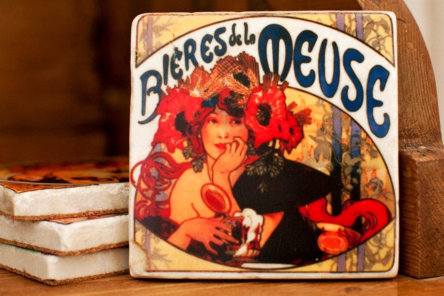 Mucha Coaster Set