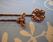 Honey Bee and Flower Bobby Pins
