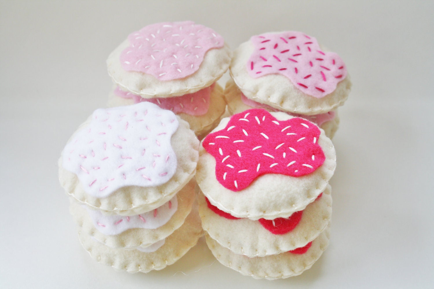 Pink Felt Cookies - KennasFeltForest