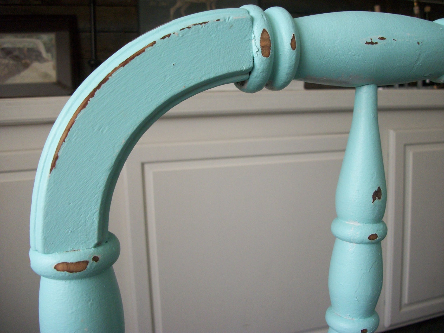 RESERVED FOR SASHA / Antique Distressed Spindle Bed