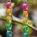 Neon Rainbow Chain Earrings - Paper Quilled Eco Friendly Jewelry, Artisan Jewelry