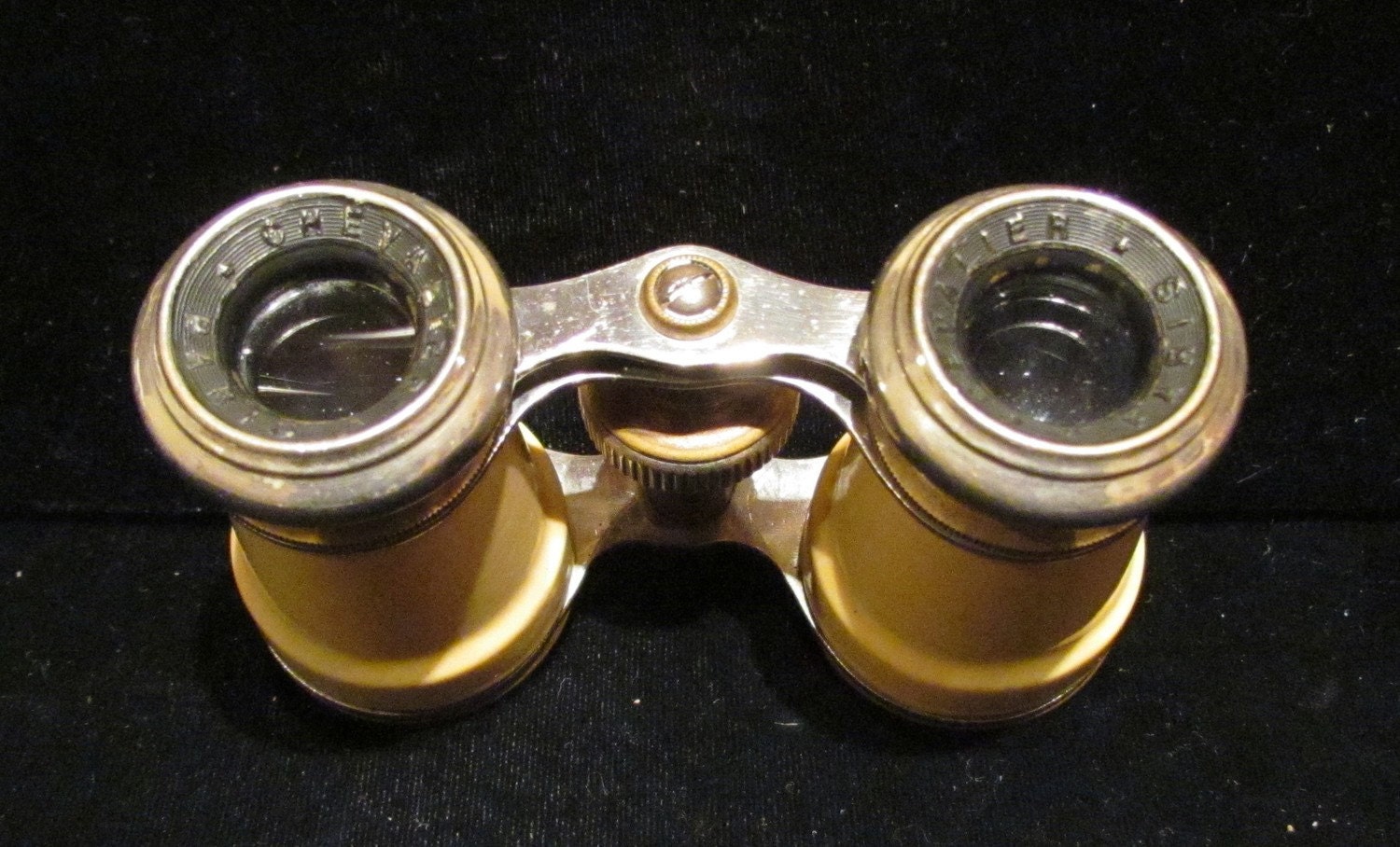 1880's Opera Glasses Chevalier Paris Antique Binoculars Theater Glasses Vintage Yellow Enamel Opera Glasses Optics Rare