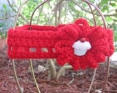 SALE Kawaii Cherry Red Cupcake Crochet Headband (Pink Frog 4 U ORIGINAL DESIGN)