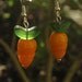 Orange you cute Carrot glass earrings