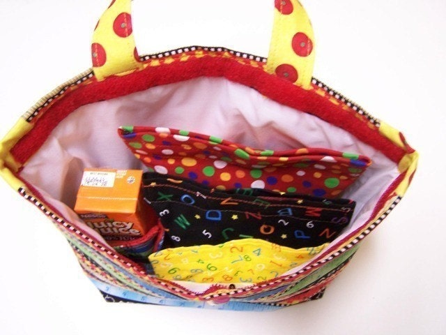 PDF Pattern Tutoral  Insulated Lunch Bag Set.... INCLUDES Reusable Sandwich and Snack Bags  PLUS...INSULATED JUICE BOX COZY .....3 PATTERNS IN 1