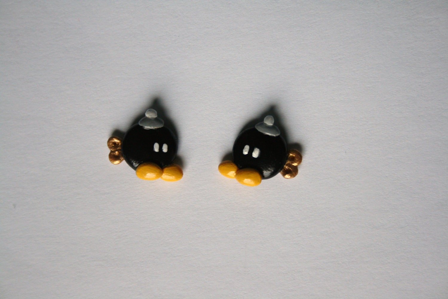 Super Mario Nintendo Bob-omb earrings