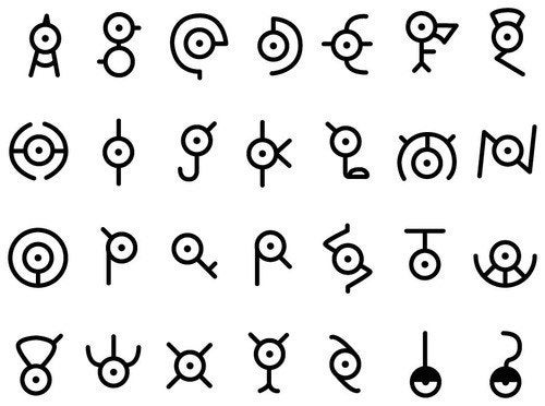 Unown Pokemon Initial Necklace