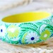 Chamomile bracelet - various sizes. Hand Painted Jewelry. Flowers Bangle Bracelet. Floral fashion. Bright colors. Average wood bracelet