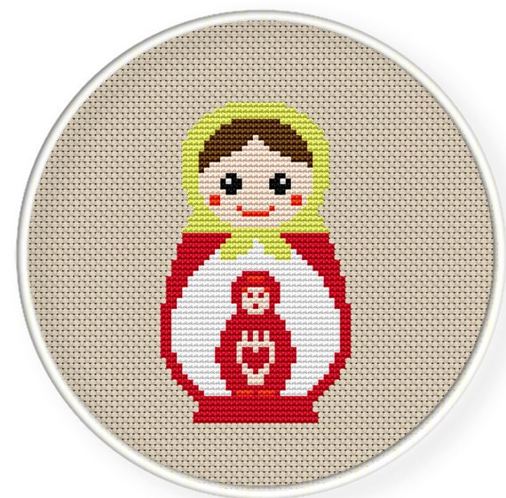 Instant Download,Free shipping,Cross stitch pattern, Cross-StitchPDF,Russian Doll,Matryoshka  Babushkas,zxxc0140
