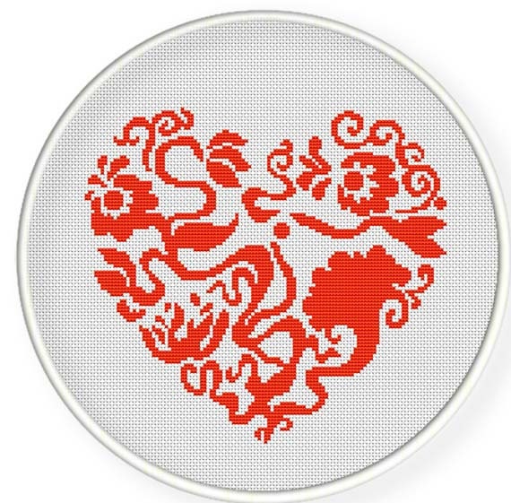 Instant download,free shipping,Cross stitch pattern, Crossstitch PDF,heart pattern , cross stitch pillow pattern,zxxc0236