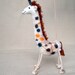 Claudia - Felt Giraffe. Art Puppet, Marionette, Stuffed Animals, Felted Toy. MADE TO ORDER