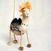 Camila - Felt Camel. Art Marionette Puppet Felted Animals Handmade Soft Stuffed Toy. beige cream neutral ivory brown. MADE TO ORDER