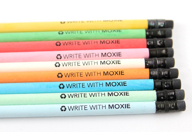 9 Piece Colorful Eco-Friendly Recycled Paper Pencils in black kraft tube - made from 100% recycled paper - great as gifts and party favors