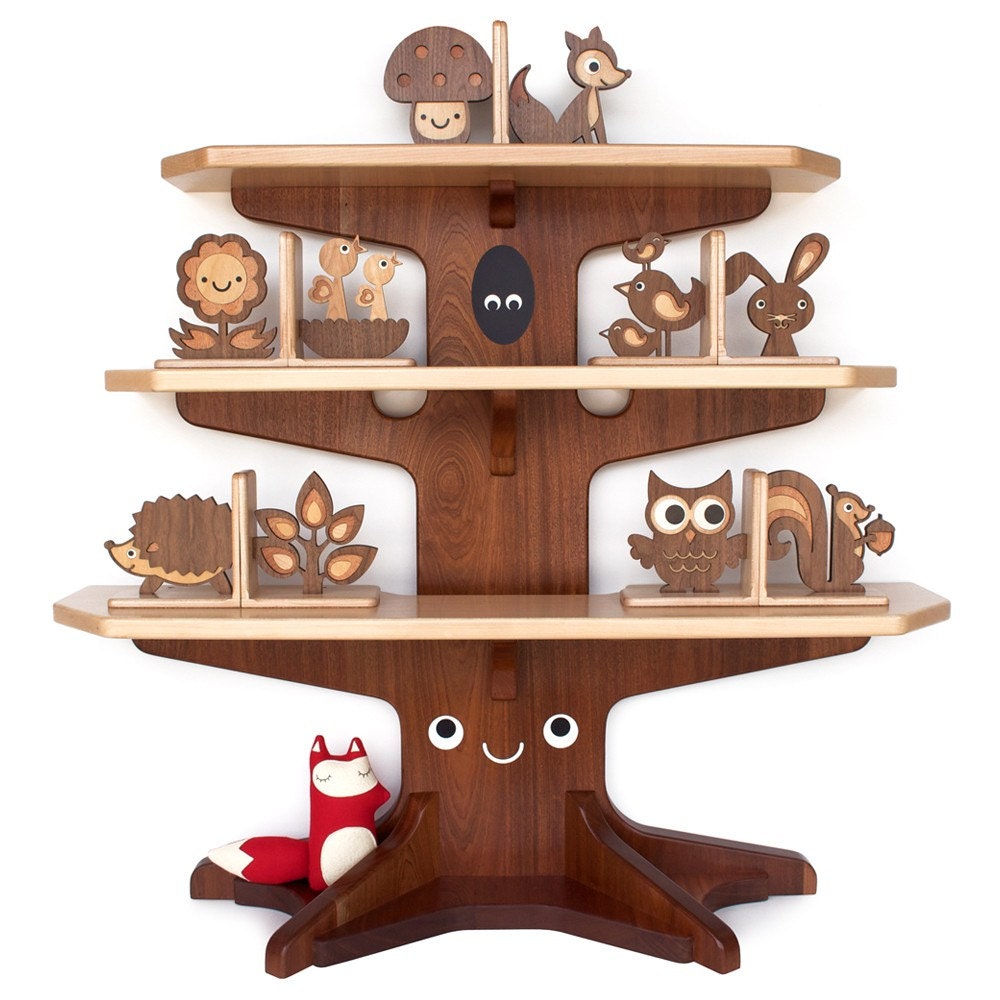 SALE- 2 Woodland Forest Friends Bookend Pair Mix / Match