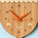 Happy Acorn Clock: Wood Bamboo Acorn Clock Kawaii Kitchen Office Decor