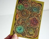 Postcard Carved Wood