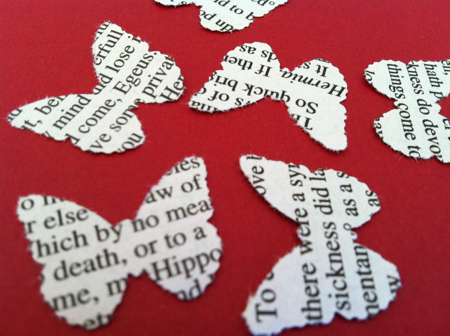 novel wedding confetti - A Midsummer Night's Dream by William Shakespeare - 300 butterfly shaped confetti