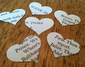 As seen in BRIDES magazine - novel wedding heart confetti from Romeo and Juliet by William Shakespeare - 500 heart confetti