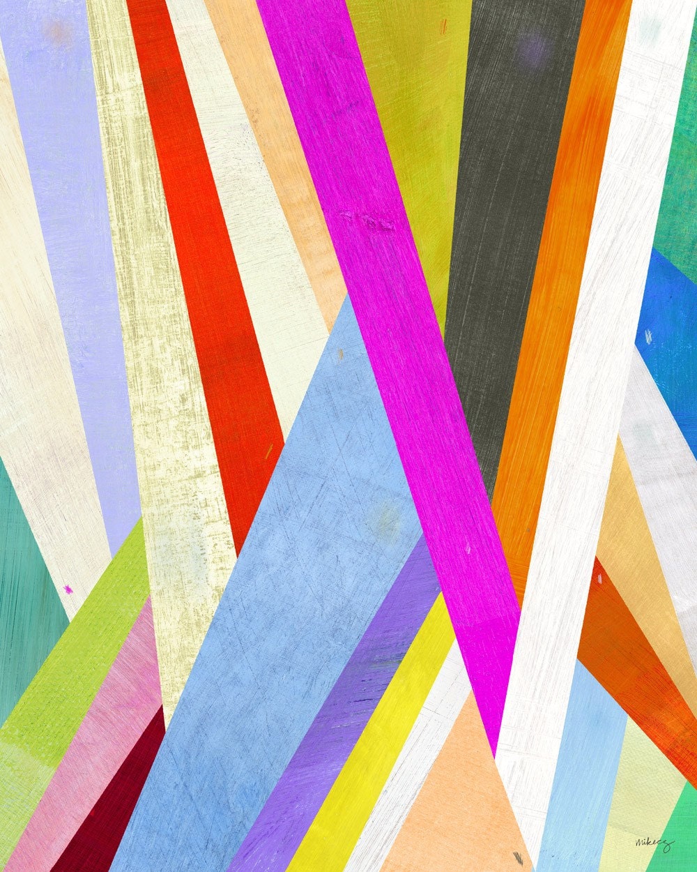 Diagonal Abstract Print