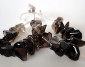 Brown Earrings - Smokey Quartz - Natural History - Semiprecious Gemstones - Perfect Gift Idea