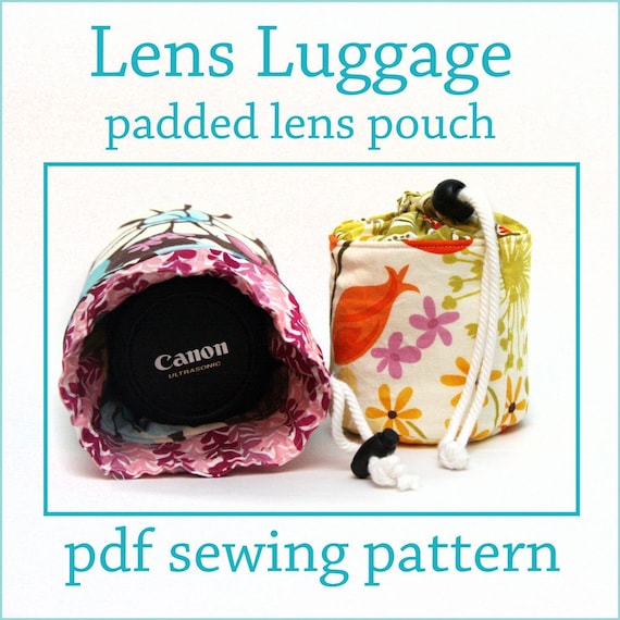 INSTANT DOWNLOAD Lens Luggage Padded Lens Pouch PDF sewing pattern