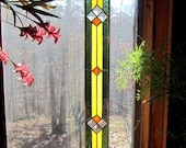 Celebrate Spring STAINED GLASS Window treatment Handmade Sage Panel the perfect addition to your home or cottage...