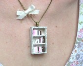 Shabby Chic Bookshelf Necklace - Book Jewelry by Coryographies (Made to Order)