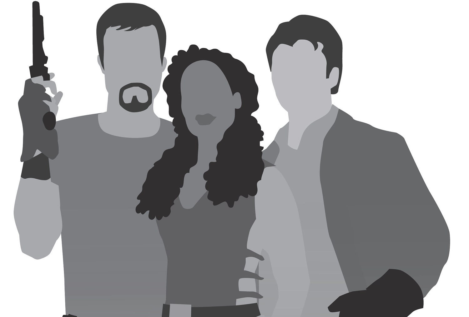 Big Damn Heroes 8x10 Firefly poster in grey