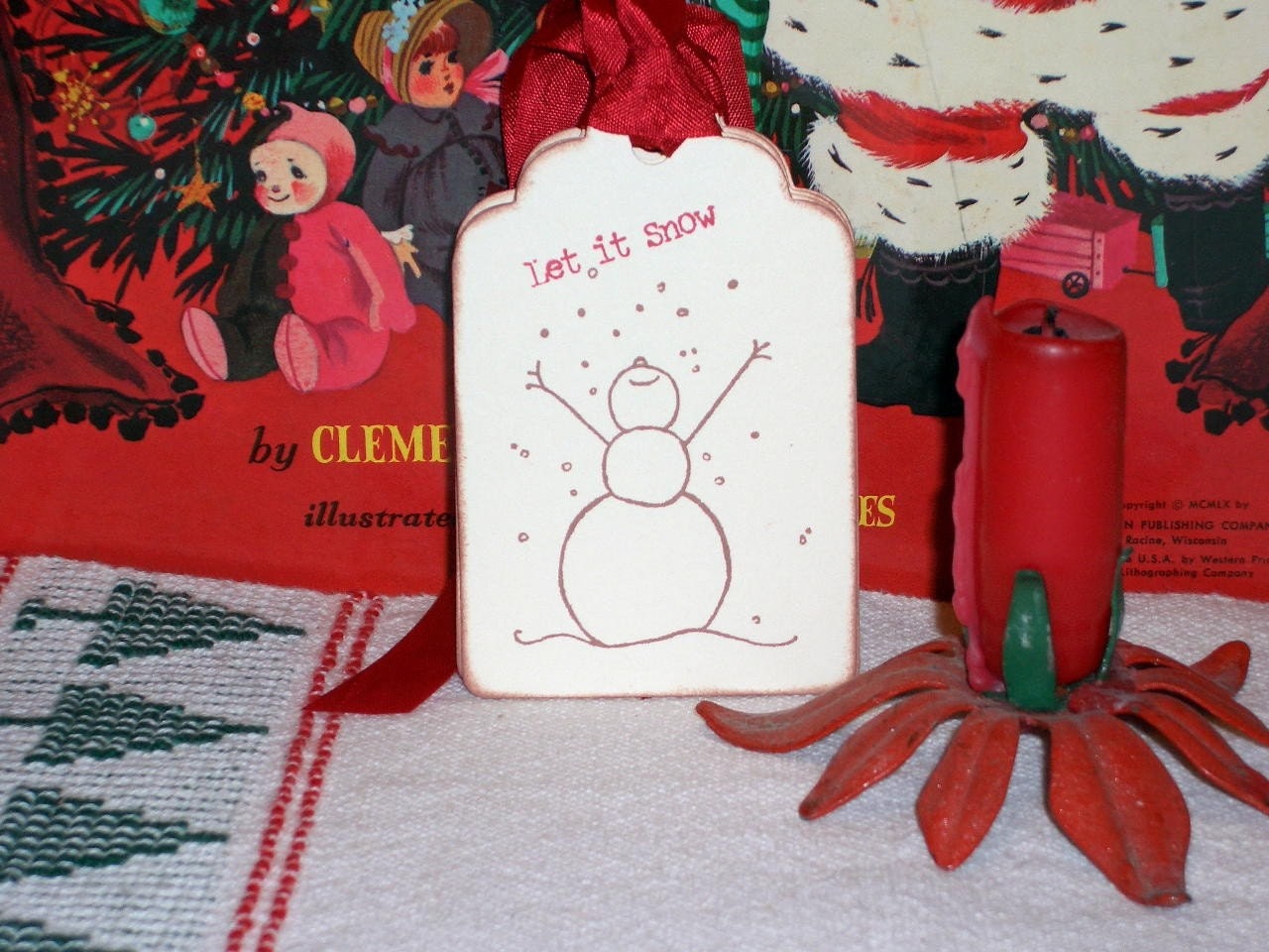 Christmas Gift Tags-Let It Snow with Happy Snowman