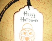Halloween Gift Tags - Vintage Jack-O-Lantern - Vintage Pumpkin - Set of Five
