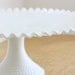 Vintage Fenton Hobnail Milk Glass Cake Plate