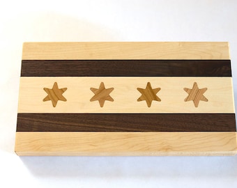 Chicago Flag Cocktail Board