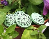 Drawer Pulls, Drawer Knobs, Light Green Shabby Chic Knobs - Set of 4 knobs
