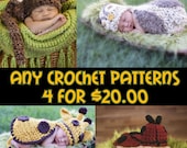 Crochet Pattern Bundle - Any 4 Patterns for 20.00 - Digital files .pdf's  (not finished items)