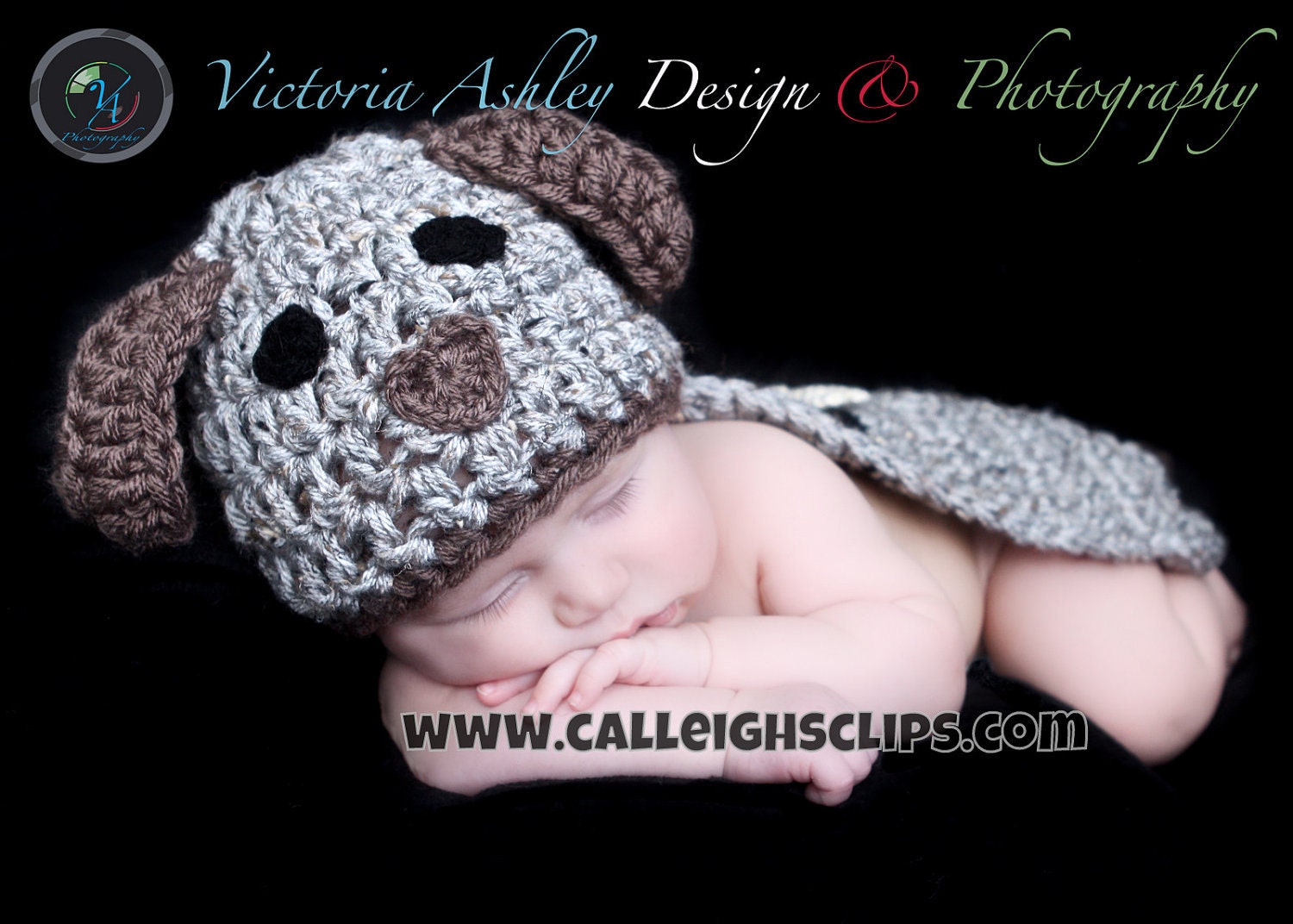 Instant Download Crochet Pattern- No 50 Puppy Dogs (spotted and plain) - Cuddle Cape Set  -Photography Prop