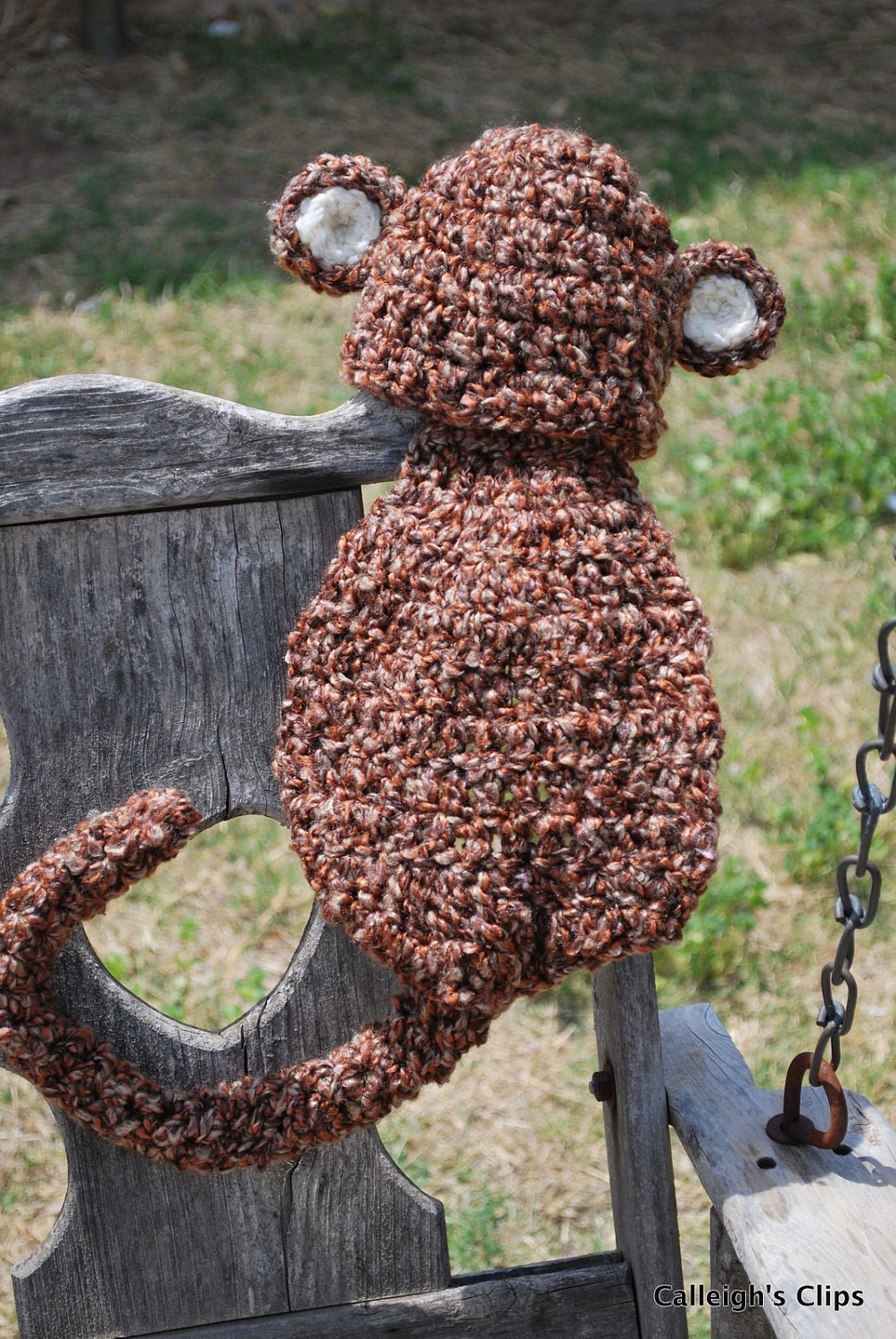 Instant Downloadl Crochet Pattern - No. 7 Chunky Monkey - Cuddle Critter Cape Set  - Newborn Photography Prop