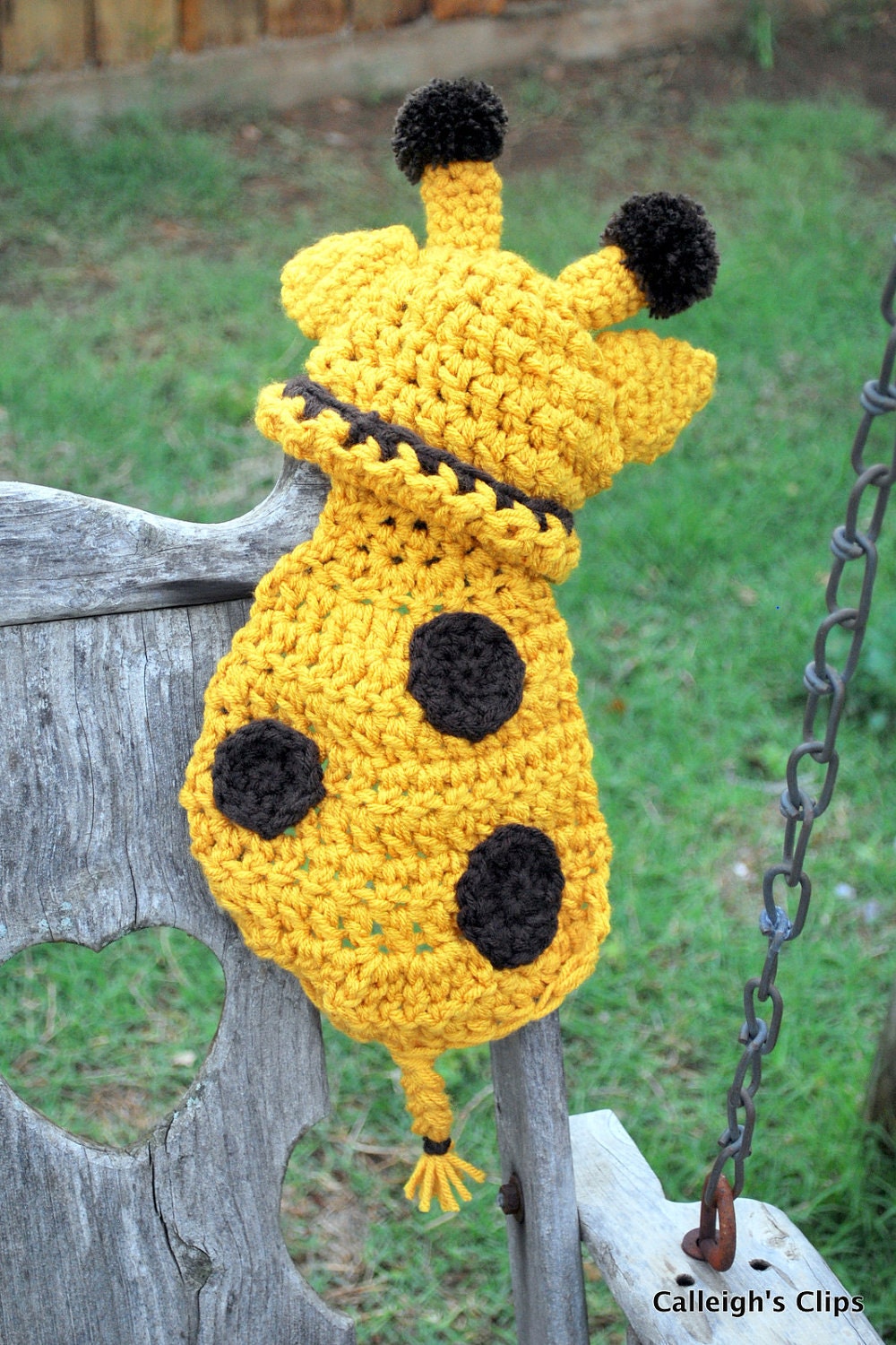 Cuddle Critter Cape - Goldie Giraffe - Newborn Photography Prop -