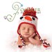 Snowman Earflap hat Nb, toddler, child sizes