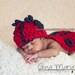 Instant Download Crochet Pattern No.5 Ladybug - Cuddle Critter Cape Set - Newborn Photography Prop