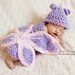 Butterfly - Cuddle Critter Cape Set - Newborn Photography Prop -