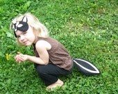 Felt Skunk Mask and Tail Set