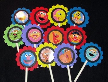 Sesame Street Cupcake Toppers