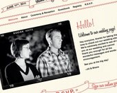 Red Banner Template Wedding Website