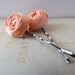 Peach Rosette Hairpins