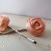 Peach Rosette Hairpins