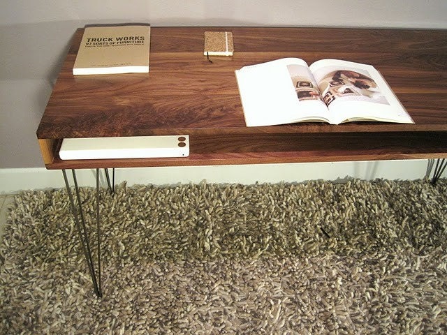 Jeremiah Collection Mid Century Desk With Hand-Welded Hairpin Legs