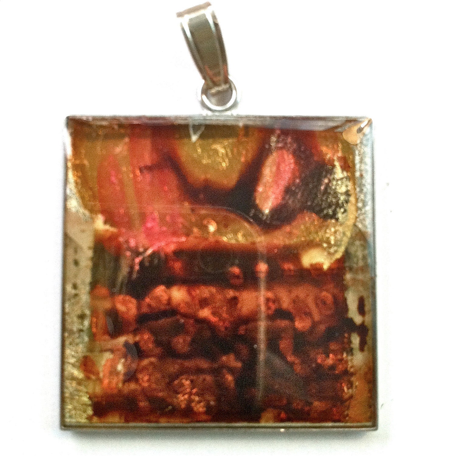 Square Resin Pendant - The Old Palm Tree - Monaco