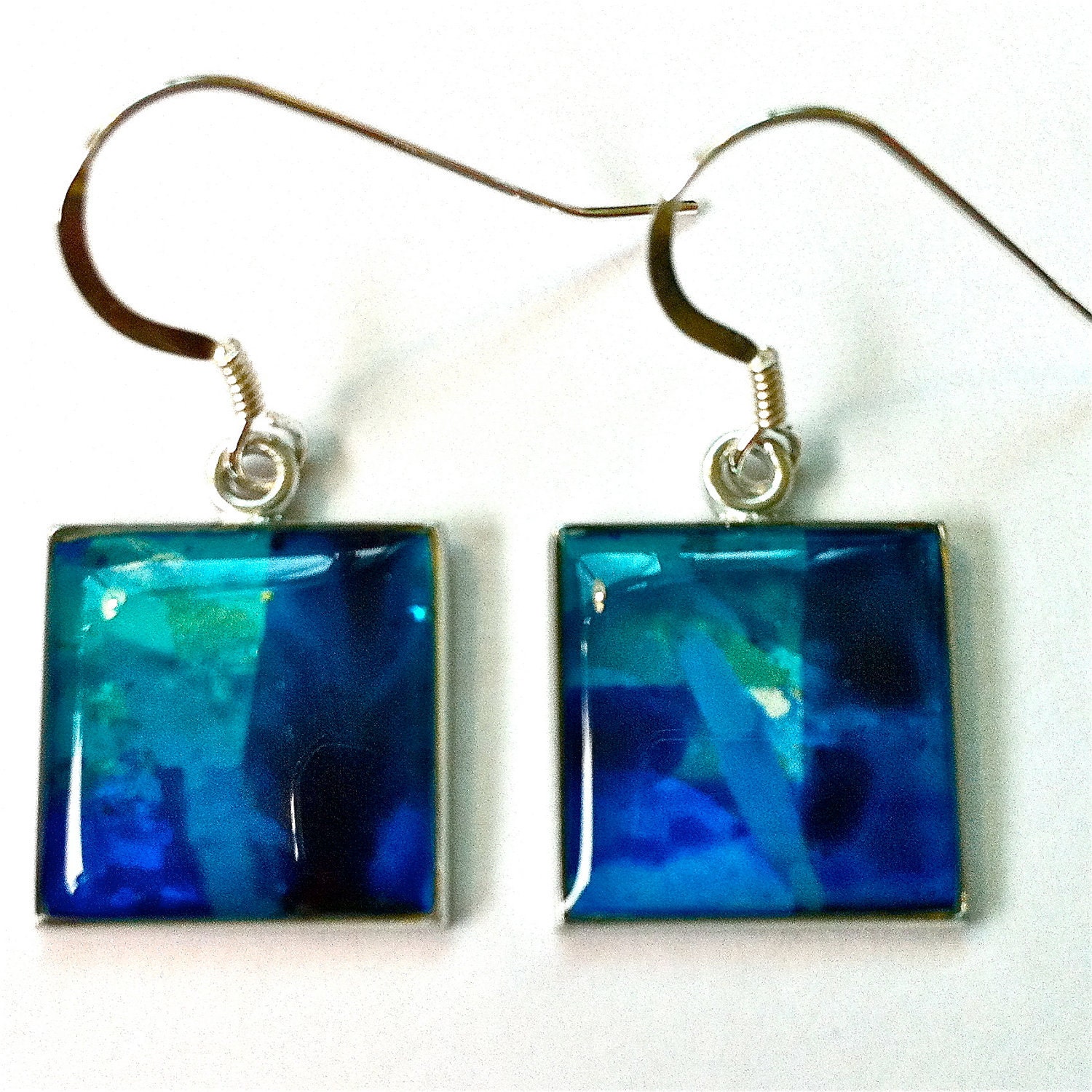 Square Earrings - The Blue Grotto - Capri