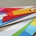 colourful gift tags - set of 6 - A rainbow colour tags multicolour geometric long present tags