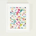SUMMER SALE 20% OFF - Modern Geometric print, multicolored chevrons, triangles geometric shapes size A4